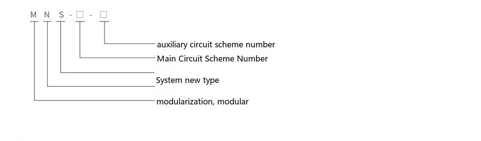 type designation of the MNS low-voltage withdrawable switchgear