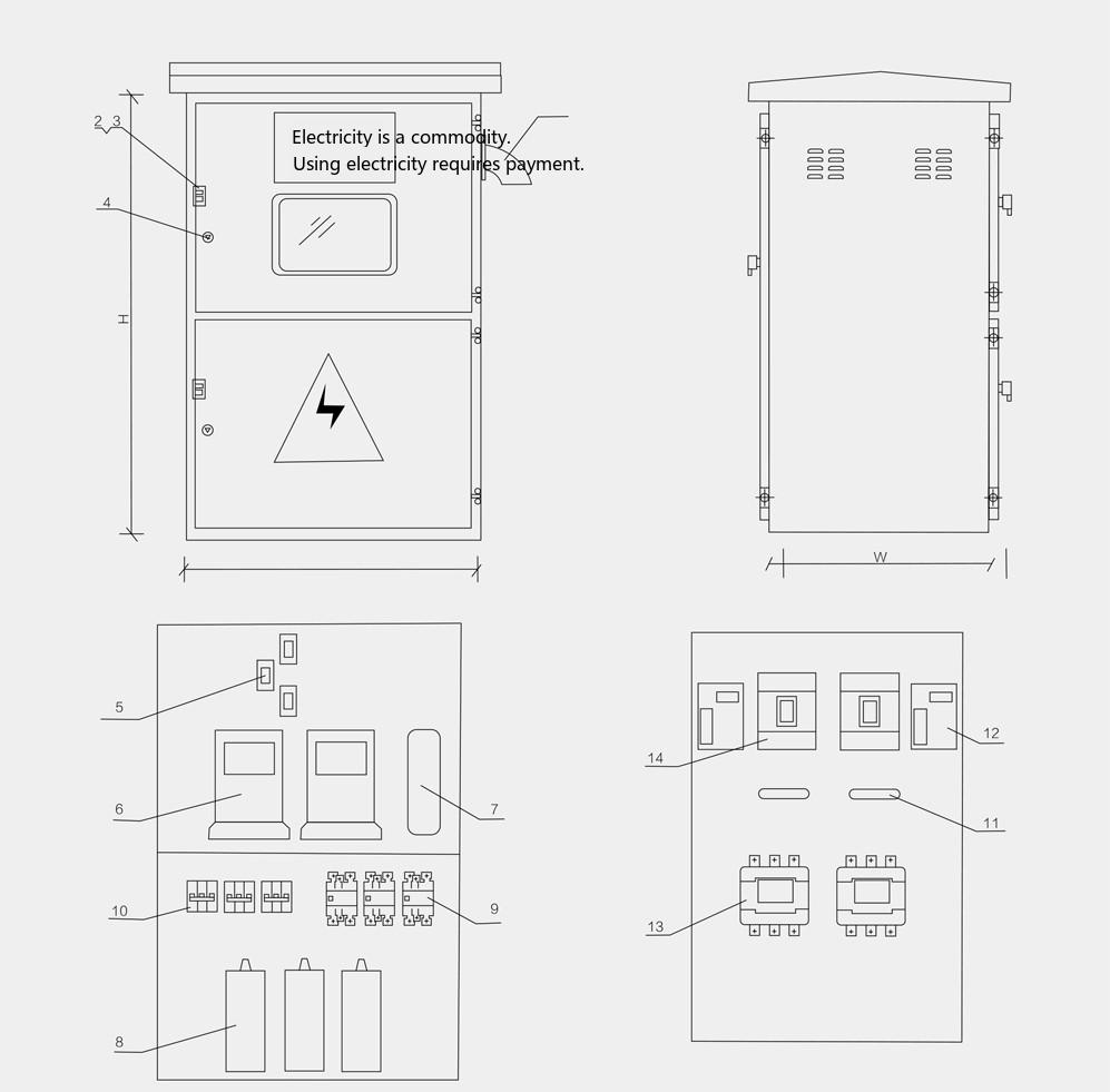 main circuit scheme of the YCJP outdoor integrated distribution box (2)