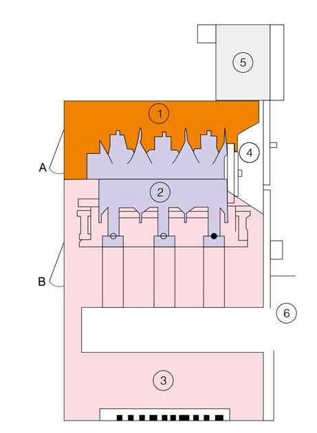 XGN15-12 ring-main switchgear compartment layout section diagram