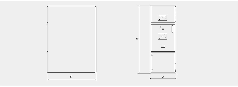 KYN28A-12 indoor AC metal-clad mid-mounted switchgear installation dimensions diagram (2)