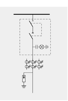HXGN-12/05 outgoing circuit-breaker cabinet structure diagram