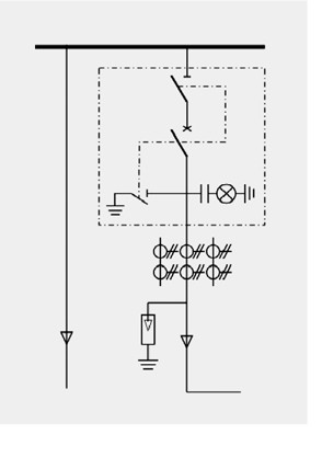 HXGN-12/09 outgoing circuit-breaker cabinet structure diagram