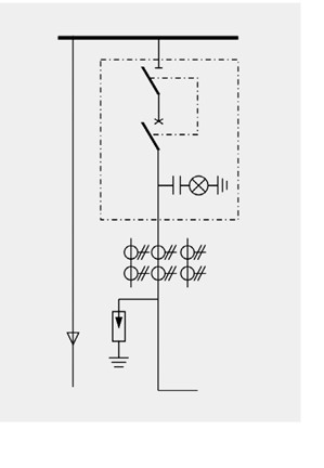 HXGN-12/07 outgoing & earthing-switch circuit-breaker cabinet structure diagram