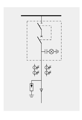 HXGN□-12 air-insulated compact switchgear typical primary scheme diagram