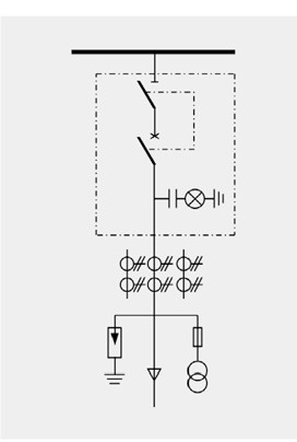 HXGN-12/11Outgoing & earthing-switch circuit-breaker cabinetstructure diagram