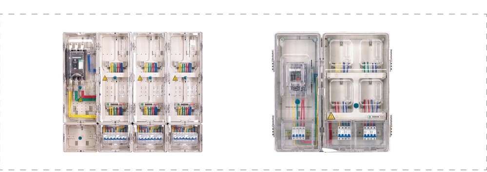 outline of the three-phase four-position energy metering box