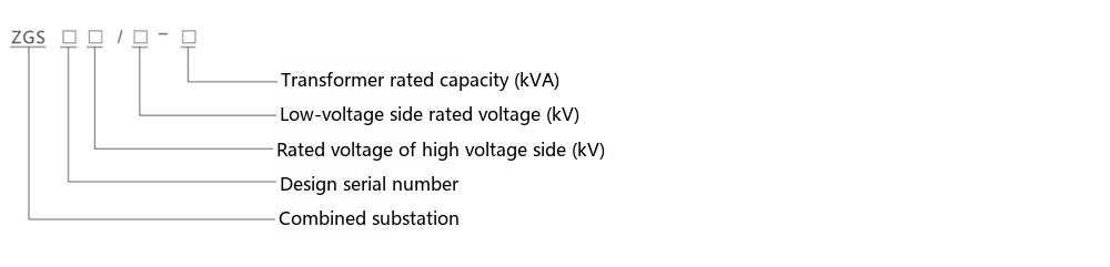 ZGS-12 combined substation type designation diagram