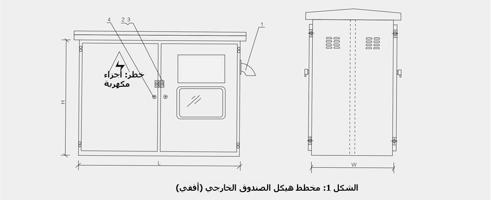 enclosure structure of the YCJP outdoor integrated distribution box