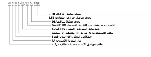 تعيين نوع HY5WS-17/50DL-TB مانعة الصواعق القابلة للإزالة