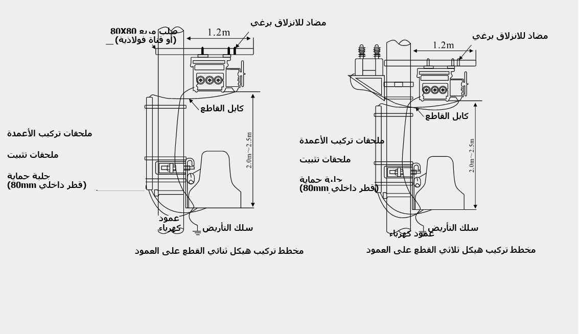 Switch body installation diagram of FZW28-12