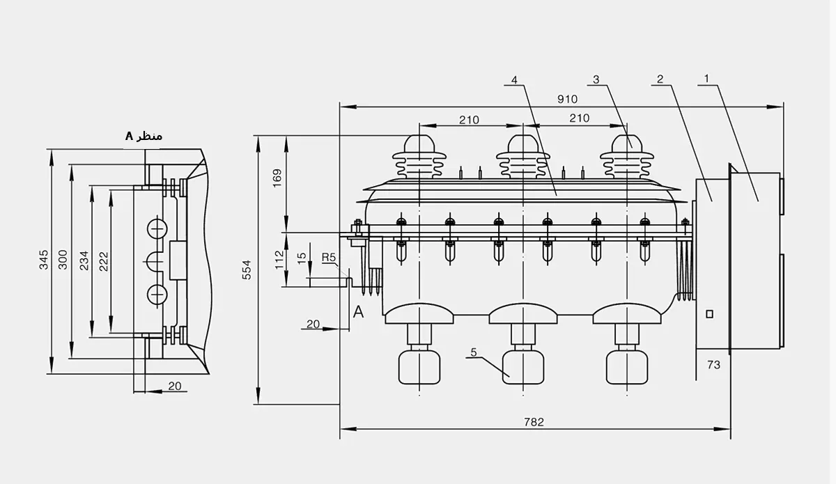 FLN36-12 outline and mounting dimensions
