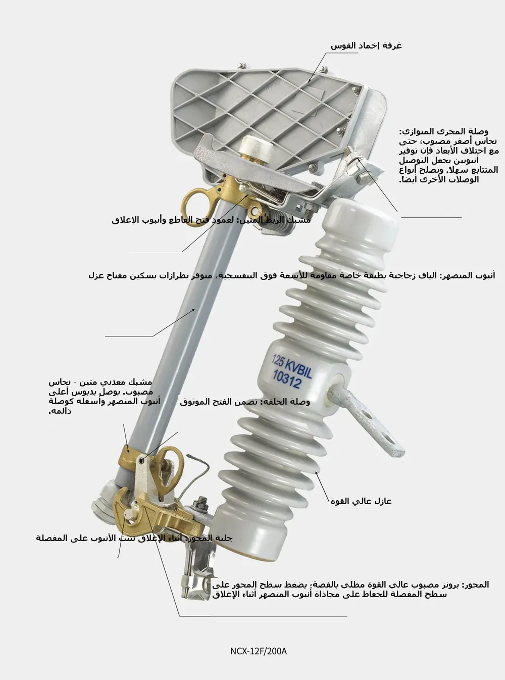 Drop-out fuse structure diagram