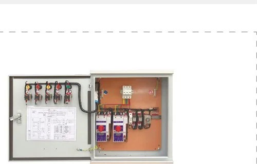 internal structure of the single-door control box (open)