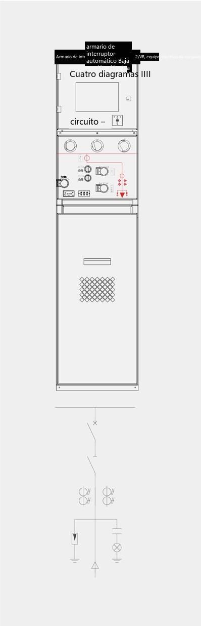 Diagrama estructural del armario de enlace de interruptor automático de la aparamenta de red en anillo encerrada totalmente aislada en sólido XGN-12