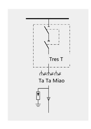 Diagrama estructural del armario de interruptor automático de entrada HXGN-12/01