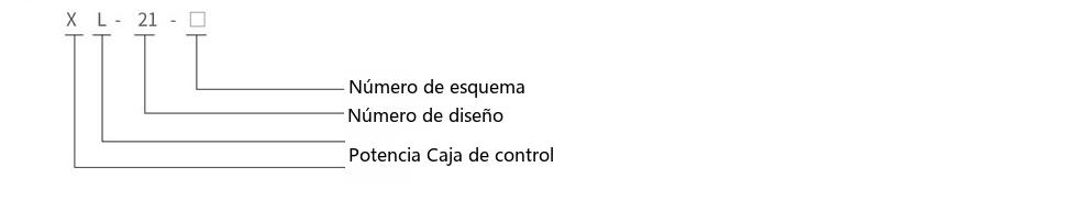 designación de tipo del armario de distribución de potencia de baja tensión XL-21