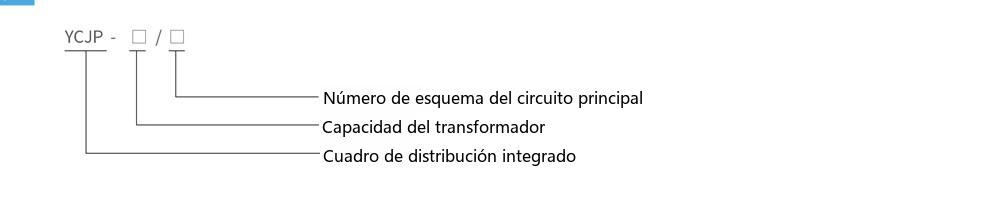 designación de tipo de la caja de distribución integrada exterior YCJP