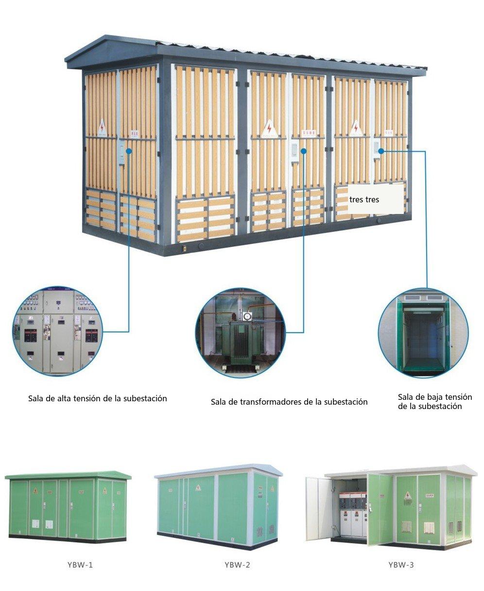 diagrama de la estructura principal de la subestación compacta prefabricada YBW-12