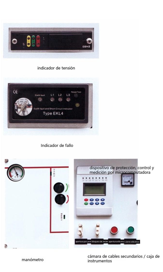 Diagrama de accesorios de la aparamenta de red en anillo de la serie SRM□-12 (1)