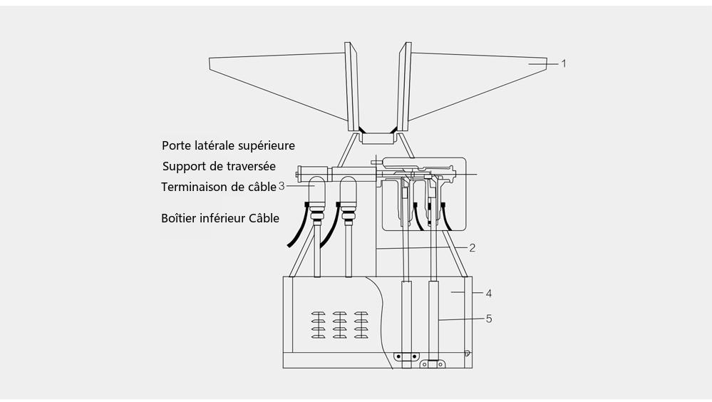 Schéma de structure de la boîte de dérivation de câble DFW-12