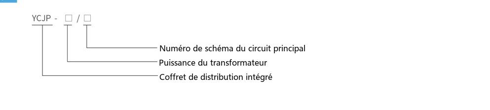 désignation du type de la boîte de distribution intégrée extérieure YCJP