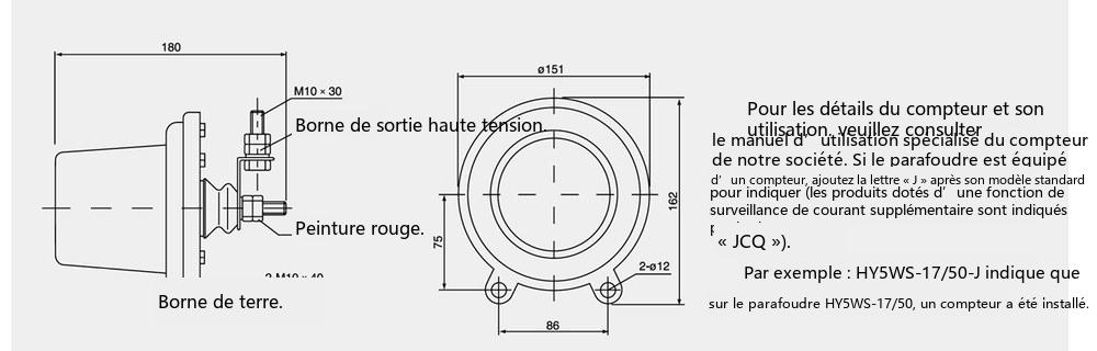 dimensions d'encombrement du moniteur JCQ-10