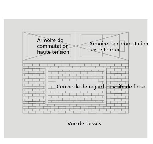 Schéma structurel du poste de transformation préfabriqué souterrain YBD-12