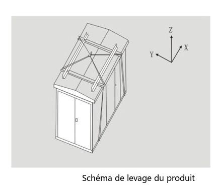 Exemple de schéma typique du poste de transformation préfabriqué YBW-12