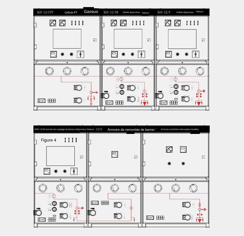 Schéma de conception de l'appareillage en boucle blindé entièrement isolé à solide XGN-12