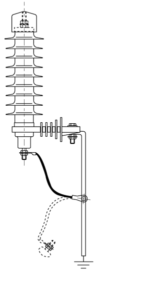 HY5W-33L disconnector installation diagram