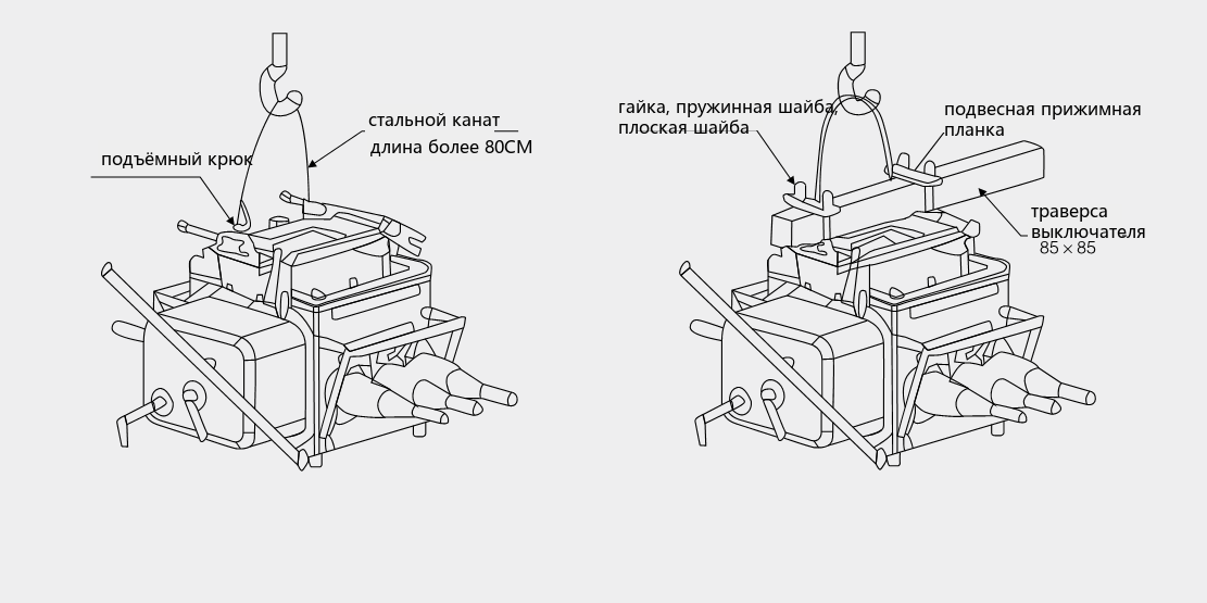 Схема установки устройства управления FZW28-12